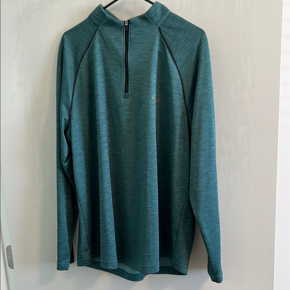 Greg Norman Teal Quarter-Zip Pullover